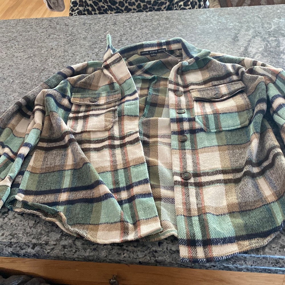 Flannel jacket button down